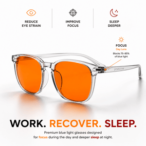 Blue Light Blocking Glasses — Orange & Red Lens - Nasal Tape - Pneuma